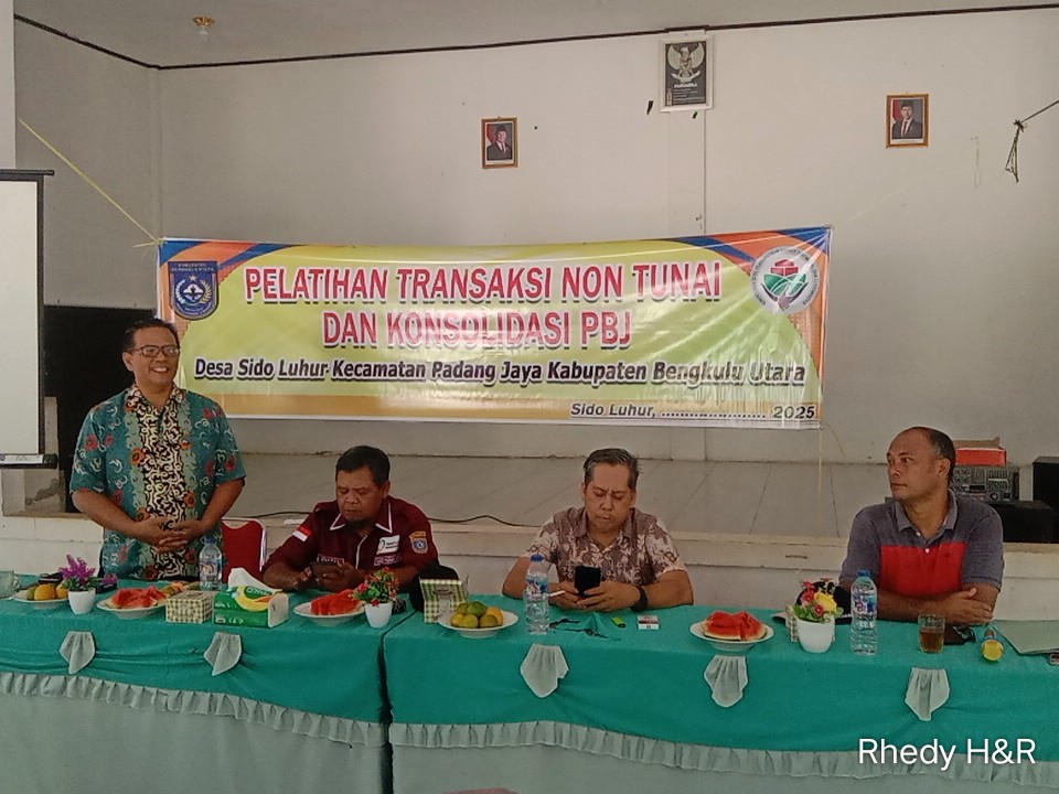 Pemdes Sido luhur Gelar Pelatihan Transaksi Non Tunai Dan Konsolidasi PBJ